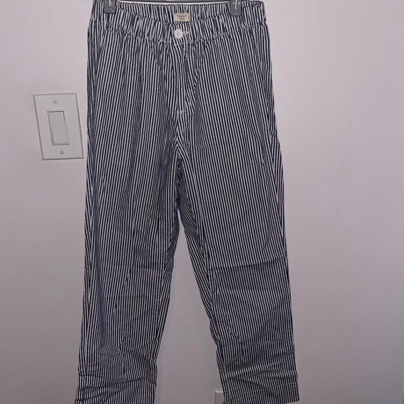 Brandy Melville Women's White and Blue Trousers - Picture 2 of 4